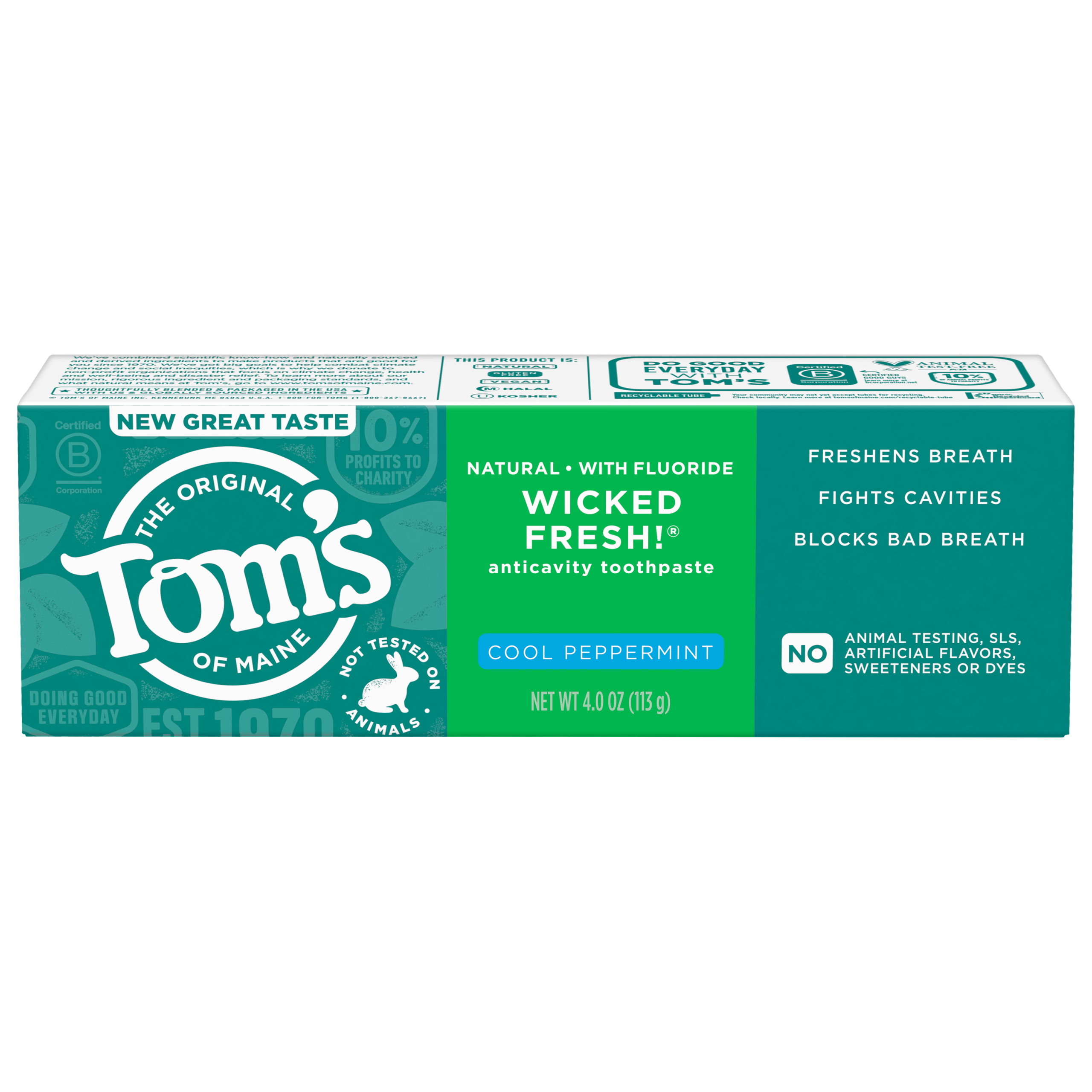 Wicked Fresh! Cool Peppermint Fluoride Natural Toothpaste