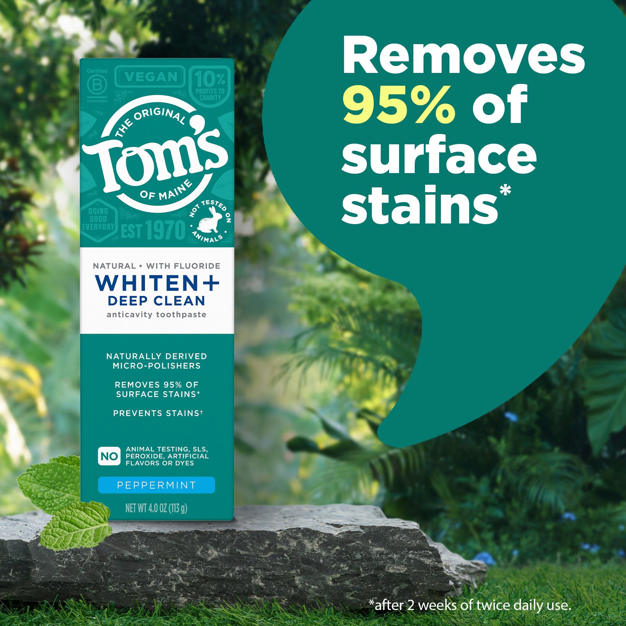 Whiten Plus Deep Clean Natural Whitening Peppermint Toothpaste - Image 3