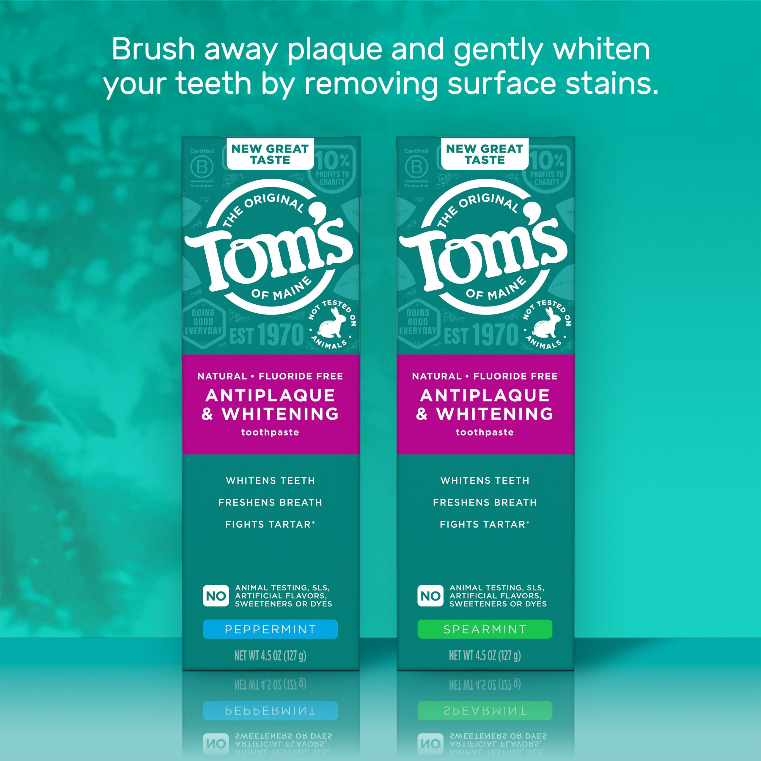 Fluoride-Free Antiplaque & Whitening Spearmint Natural Toothpaste - Image 7