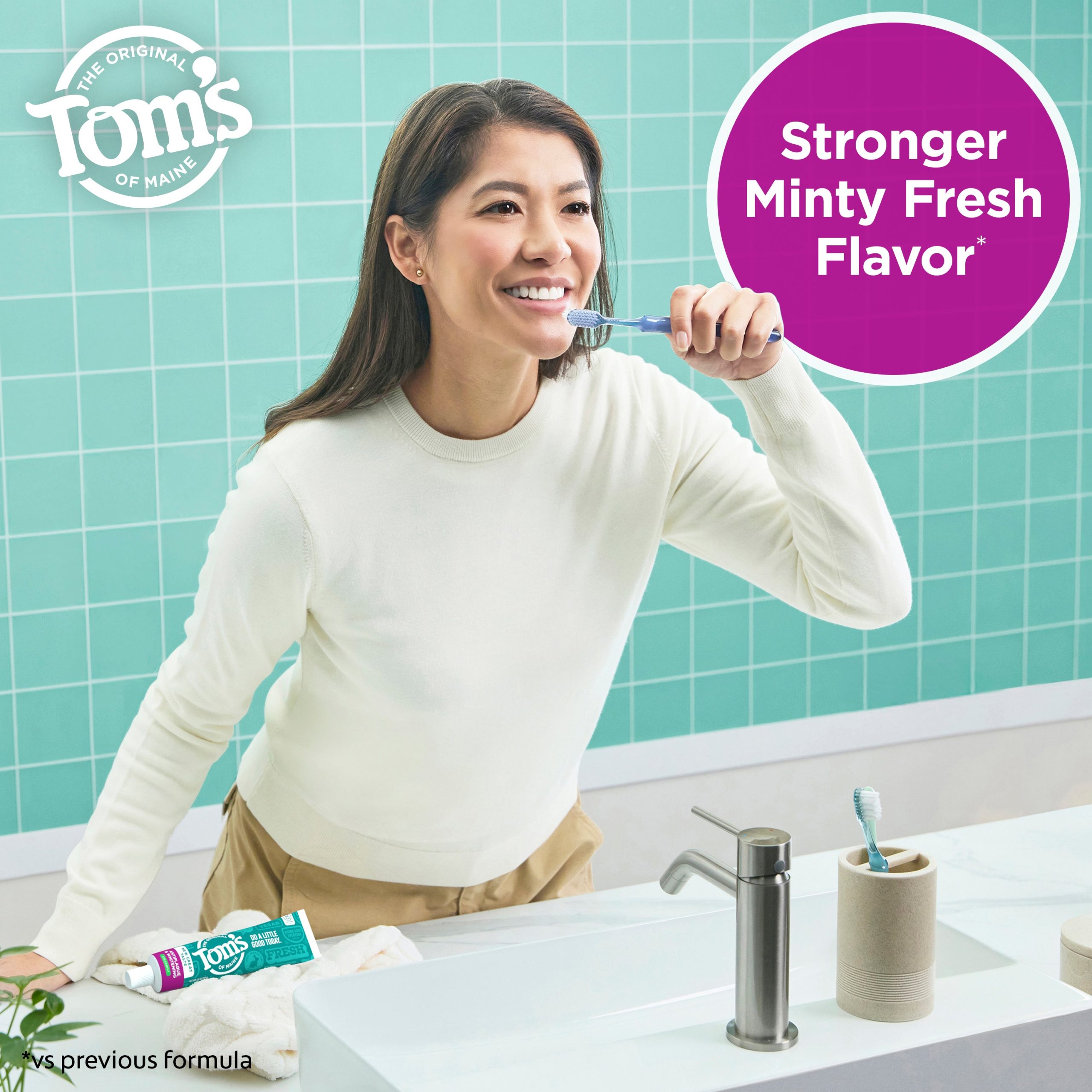 Fluoride-Free Antiplaque & Whitening Spearmint Natural Toothpaste - Image 2