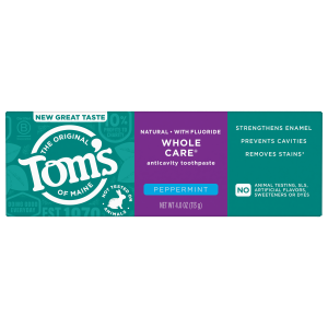Whole Care Peppermint Natural Toothpaste with Fluoride