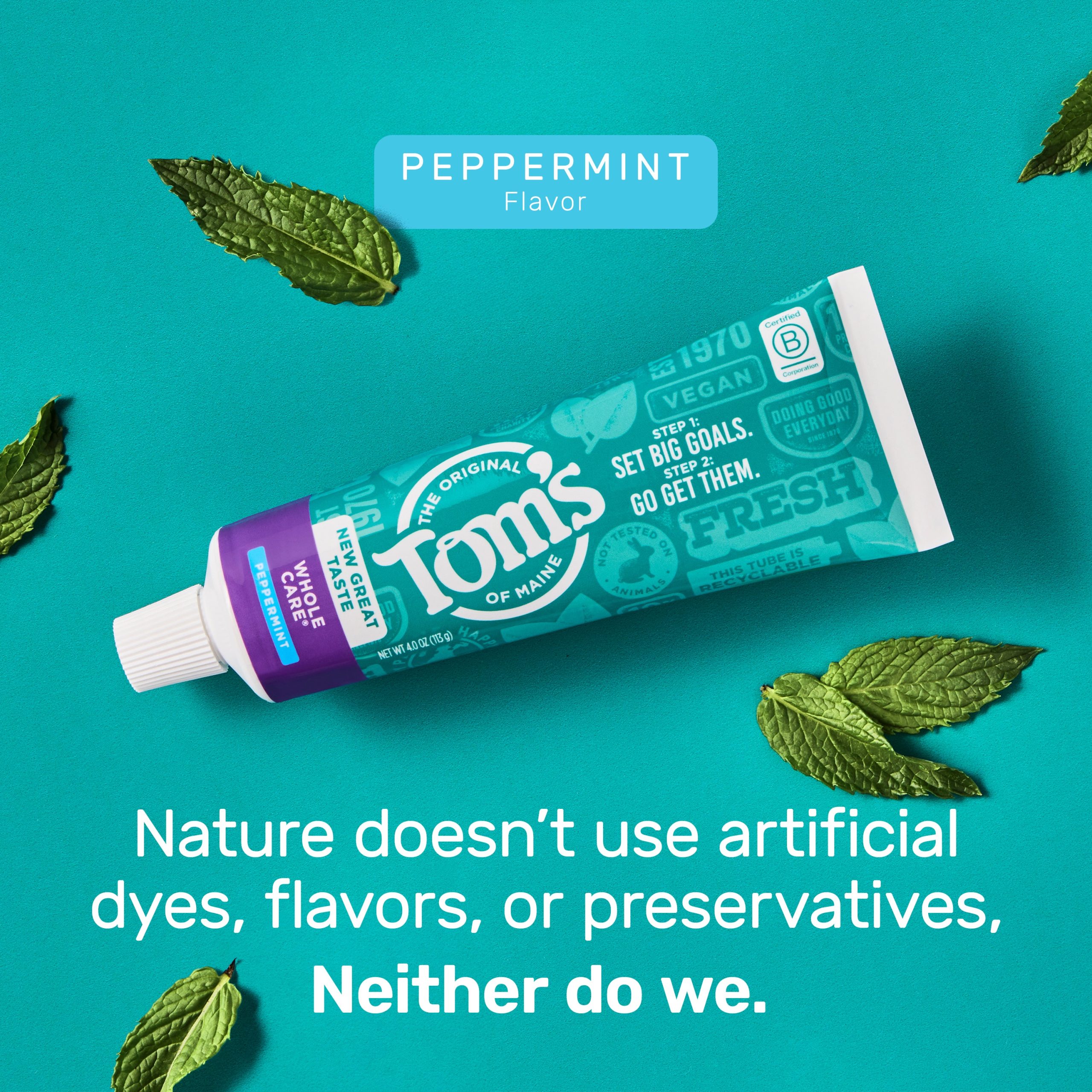 Whole Care Peppermint Natural Toothpaste with Fluoride (2-Pack) - Image 6