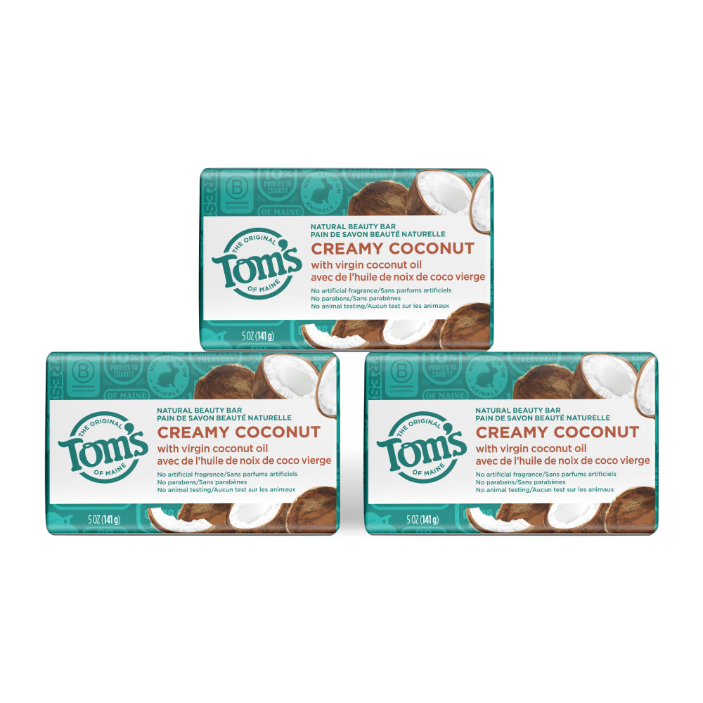 Creamy Coconut Natural Beauty Bar Soap (3 Pack)