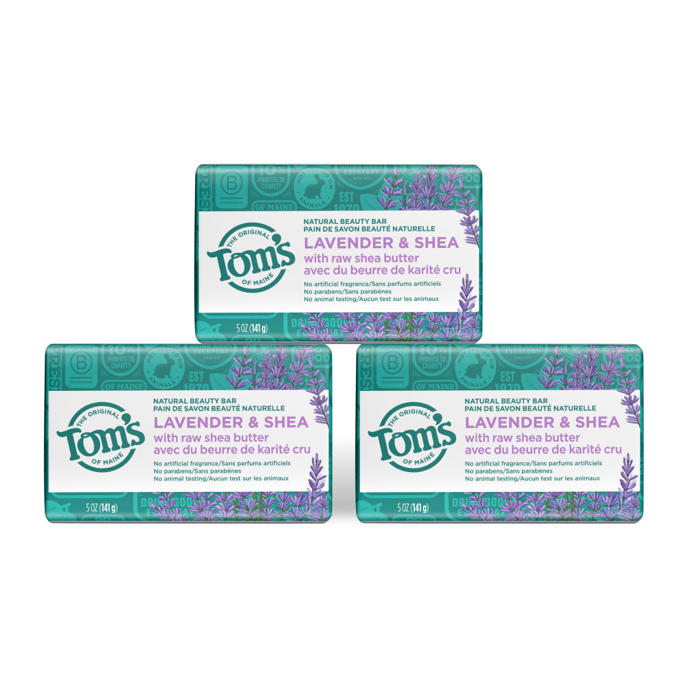 Lavender & Shea Natural Beauty Bar Soap (3 Pack)